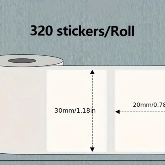 6 Rolls Containing 320 Stickers Per Roll (30X20 Mm) Phomemo Stickers - Picture 5 of 5